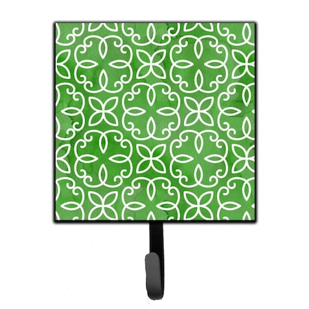 Jensendistributionservices Watercolor Geometric Cirlce on Green Leash or Key Holder, 4.25 x 1 x 7 in. MI1710497
